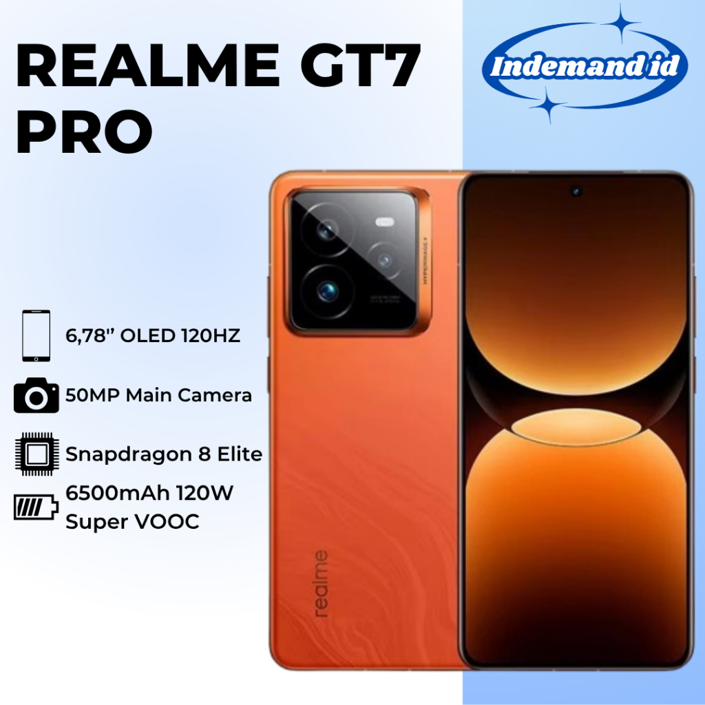 Jual Realme GT7 Pro 5G 6.78 "OLED 120Hz Qualcomm Snapdragon 8 Elite 50MP 6500mAh 120W NFC Android 15 | Shopee Indonesia