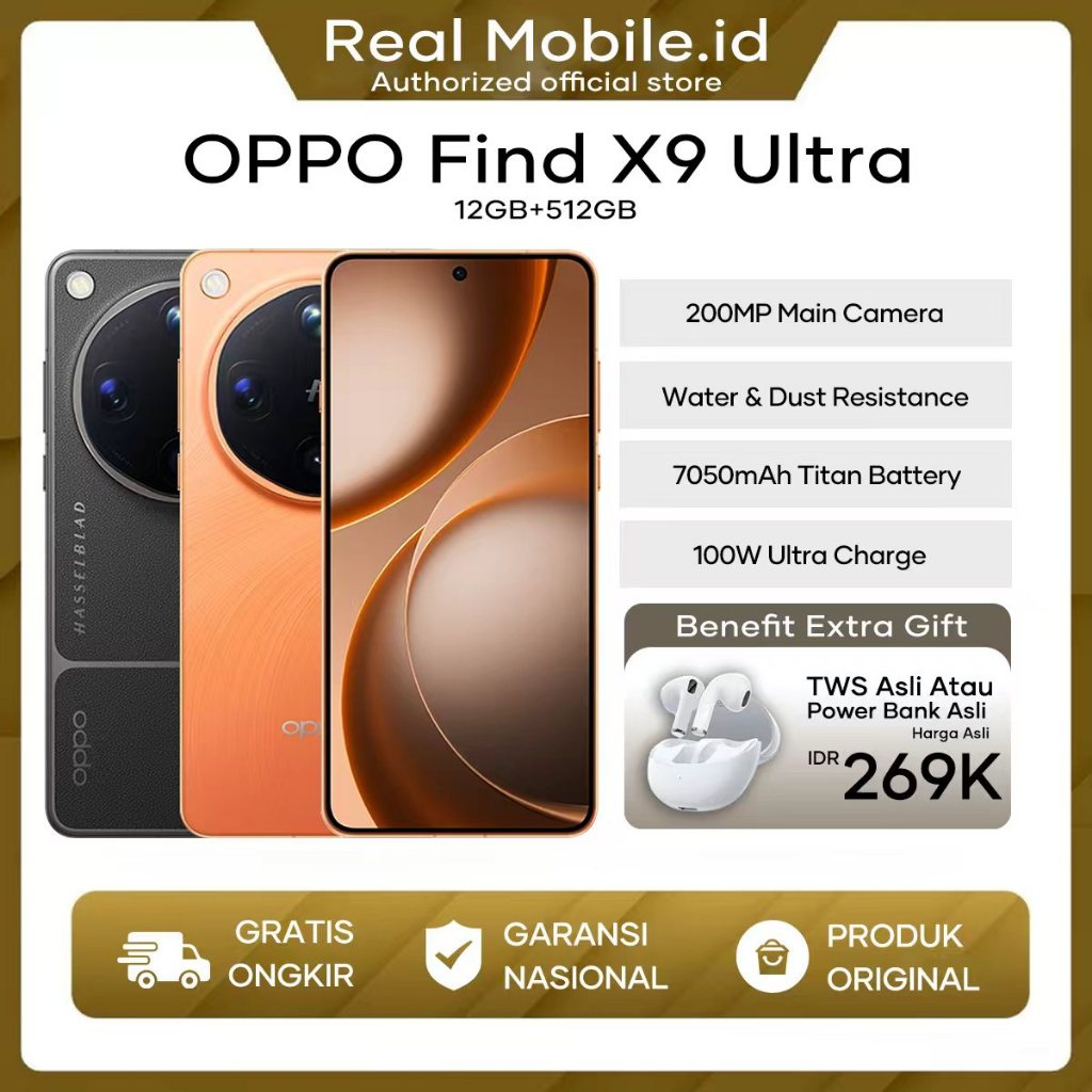 [ Official Store ] OPPO Find X9s/Find X9 Ultra 16+1T 12+512 HP Android Murah Terbaru 2026 Handphone
