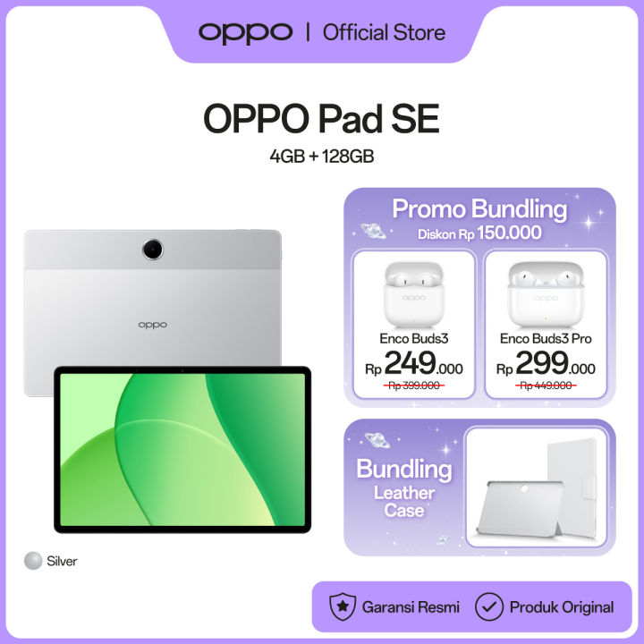 OPPO Pad SE 4GB/128GB [9340mAh Long-Lasting Battery, lmmersive Eye-Care Display & Google Gemini, Personalized Kids Mode] | Lazada Indonesia