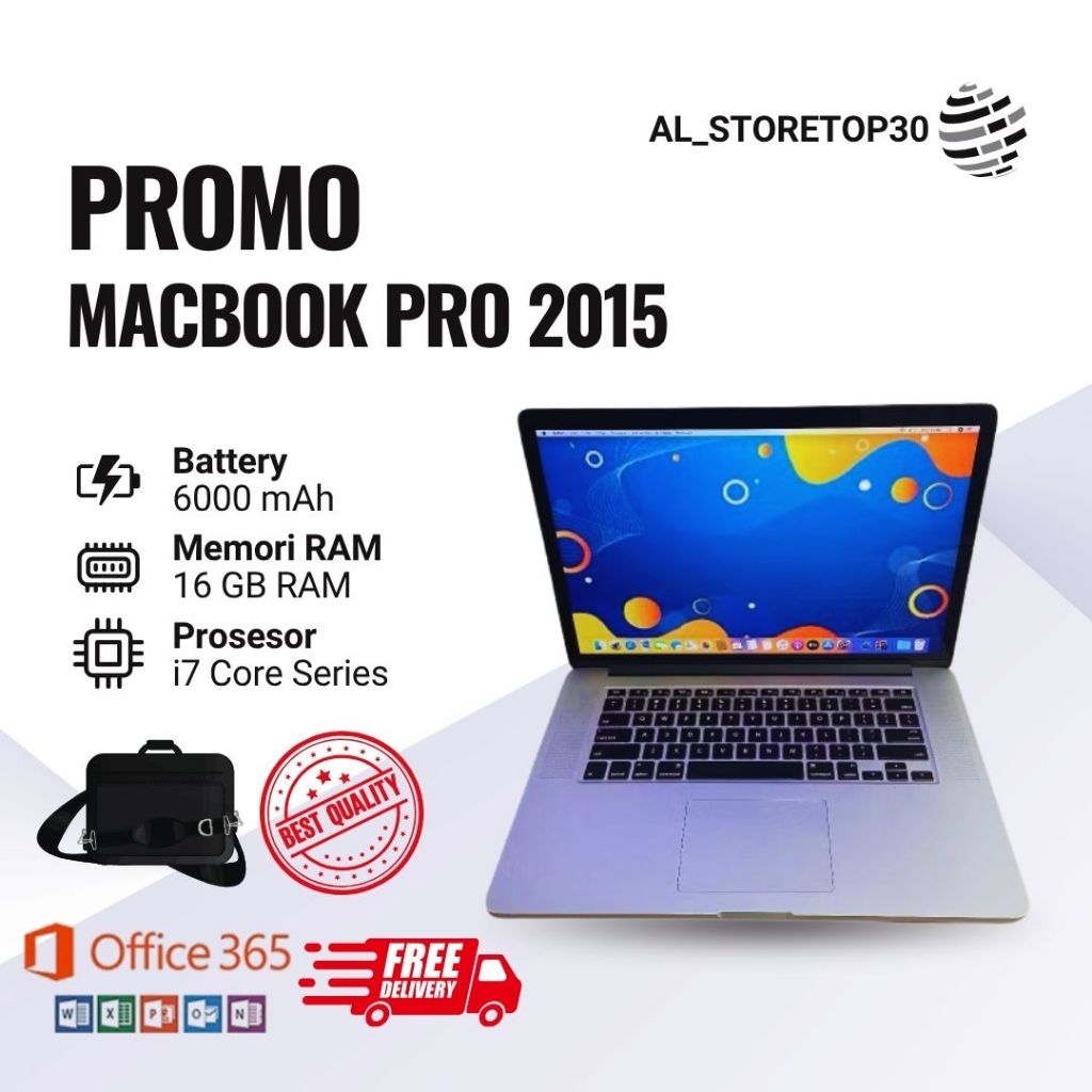 {BEST SELLER} MACBOOK PRO RETINA 2015 15 INCH RAM 16 SSD 512 GB CORE I7 MULUS