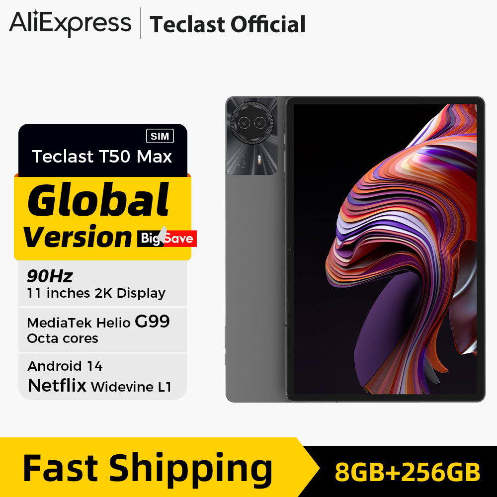 Jual Teclast T50 Max Android 14 Tablets 90Hz 11" FHD+ splay MeaTek G99 8GB RAM+12GB Virtual 256GB ROM 8000mAh 18W 4G LTE GPS Tabs | Shopee Indonesia