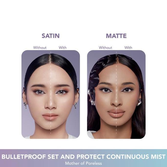 New MOTHER OF PEARL Bulletproof Set and Protect Continuous Mist - Makeup Setting Spray MOP, Setting Spray Oil Control, Hasil Makeup Tahan Lama