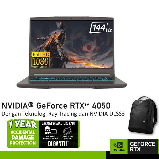 hutavia_store - msi thin 15 b13ve geforce rtx 4050 - i5 13420h 16gb 512gb 144hz 15.6fhd