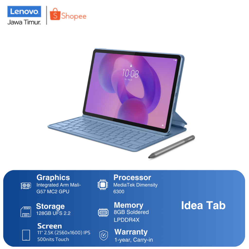 Lenovo Idea Tab 23ID MediaTek Dimensity 6300 8GB 128GB Android 15 1Y