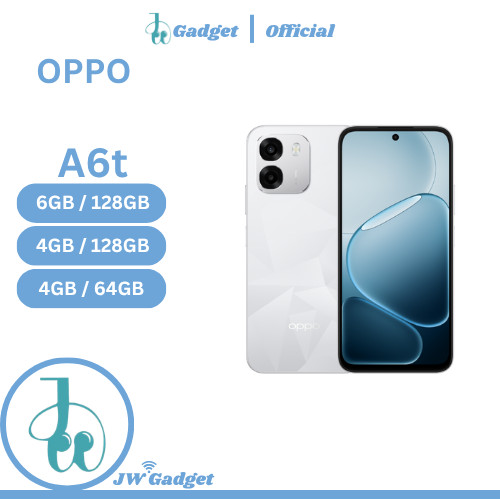 Jual Oppo A6T 4G [4GB+64GB] [4GB+128GB] [6GB+128GB] Display 6.75 inches - Mediatek Dimensity 6300 - Battery 6500mAh - Garansi Resmi Imei Terdaftar | Shopee Indonesia