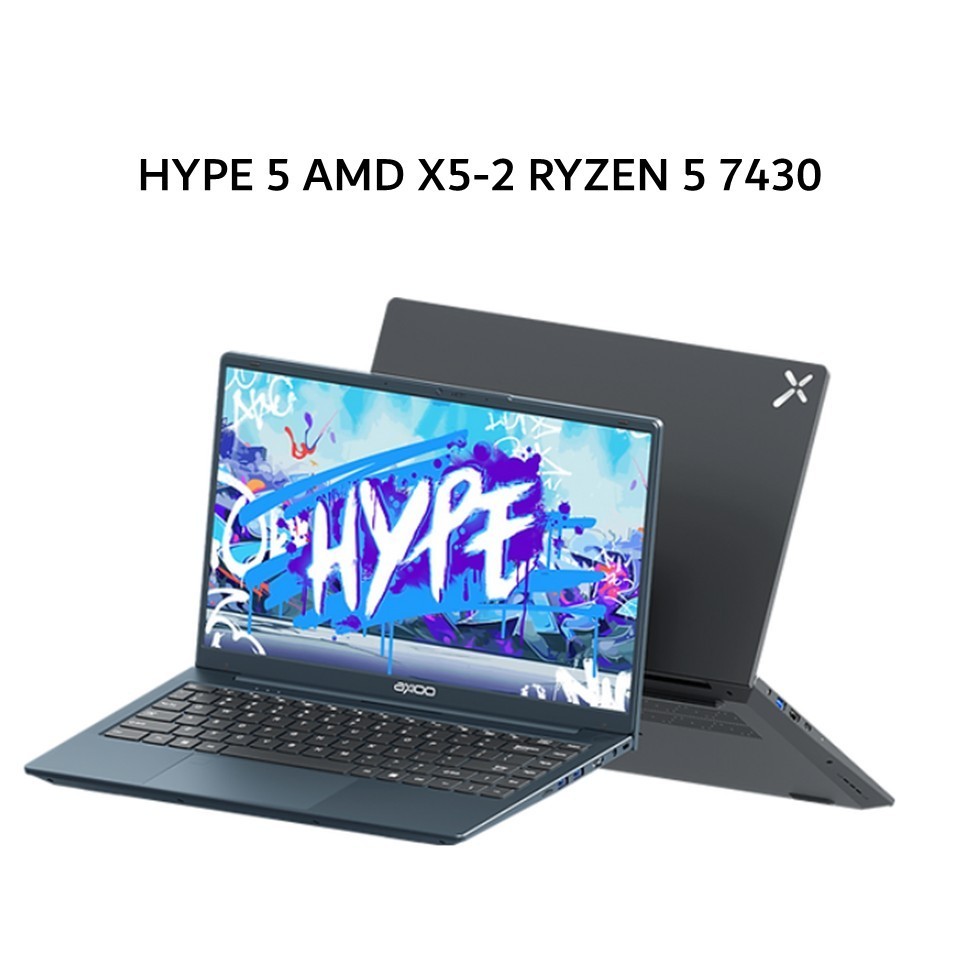 AXIOO HYPE 5 AMD X5-2 RYZEN 5 7430 16GB 256GB W11 14.0FHD IPS BLIT BLU
