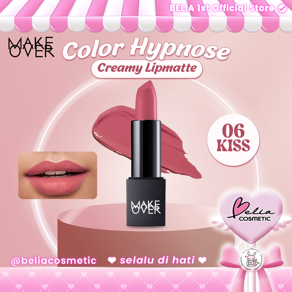 [ BELIA ] MAKE OVER Color Hypnose Creamy Lipmatte Lipstick Lipstik BPOM 4.3g Makeover