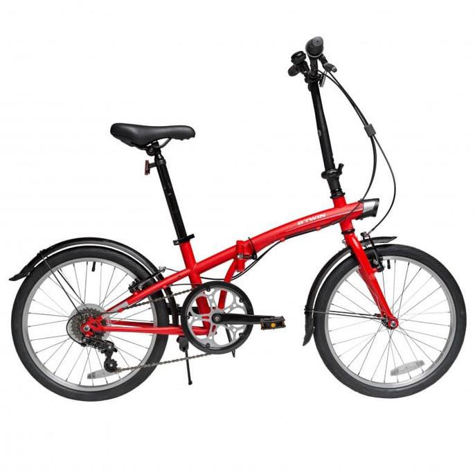 Jual B'TWIN Limited Edition Tilt 120 20" Folding Bike - Red | Shopee Indonesia