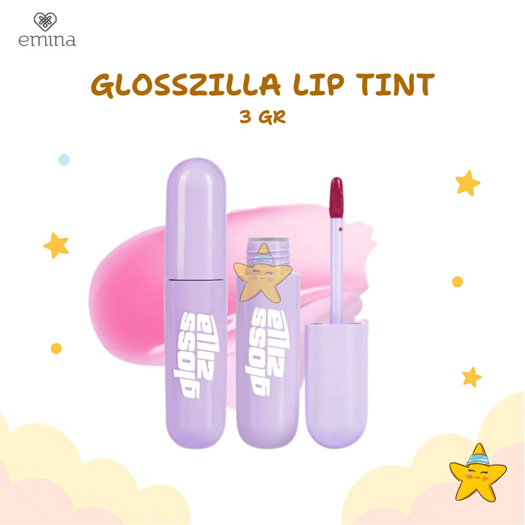 HBK Emina Glosszilla Lightweight Lip Jelly Vinyl 3g Transferproof Gloss Longlasting Stain Plumpy