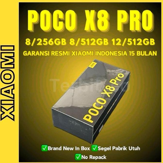 Poco X8 Pro 5G 8/256 8/512 12/512GB Resmi Xiaomi Indonesia BNIB NO REPACK