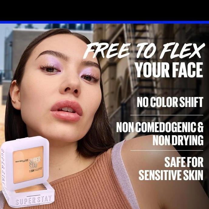 Zena_groupabadi - MAYBELLINE Superstay Flex Powder 30H Longwear Powder Foundation Two-Way Cake Oil Control