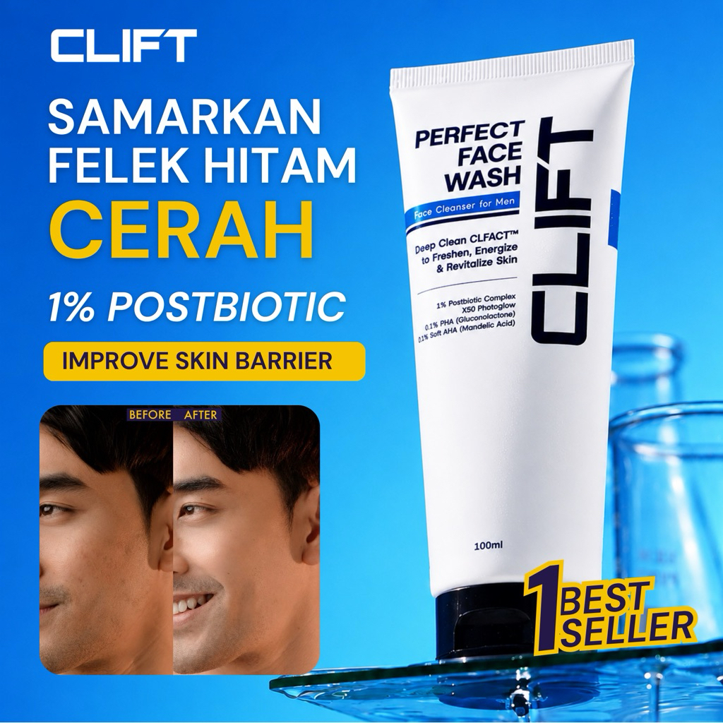 Jual CLIFT Perfect Face Wash For Men | Shopee Indonesia
