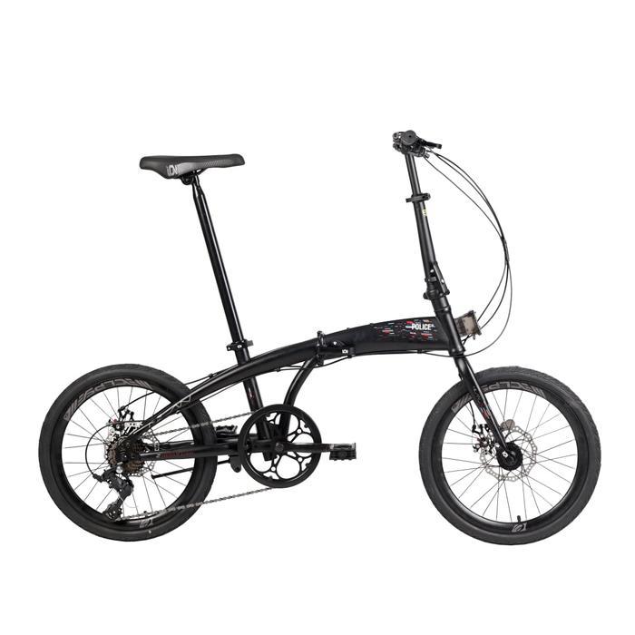 Sepeda Lipat Element Police Milan Meteor 20 Inch 8 Speed Double Disc Brake