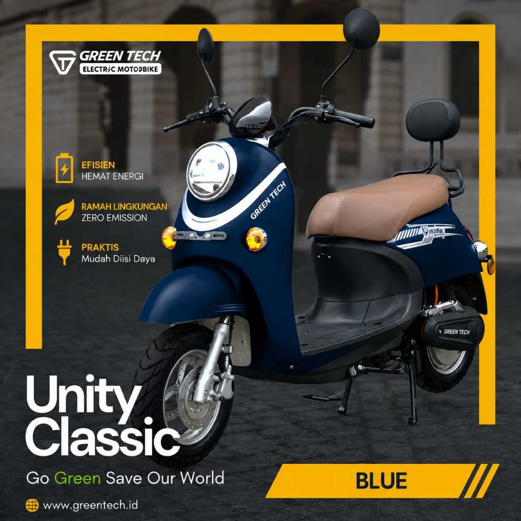 Jual Motor Listrik GREENTECH UNITY CLASSIC 1500 Watt | Shopee Indonesia