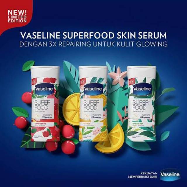 TERBARU Vaseline Superfood Skin Serum (Memutihkan & Mencerahkan Kulit) TERBAIK | KOSMETIK MURAH