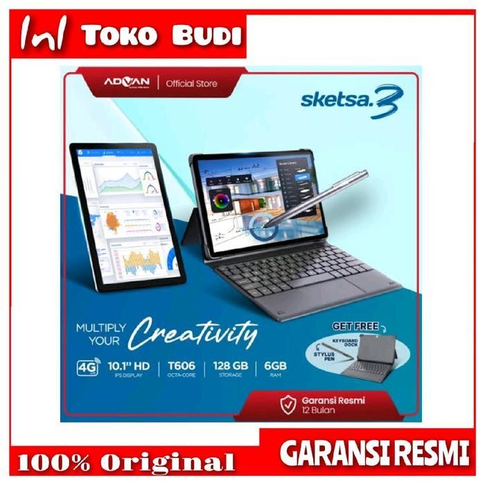 Advan Tab Sketsa 3 6/128 Garansi Resmi