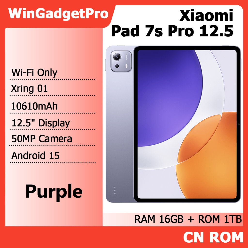Jual Xiaomi Pad 7s Pro 12.5 (16GB+1TB) | Wi-Fi Only | CN ROM | Xring 01| Baterai 10.610mAh | Android 15 | | Shopee Indonesia