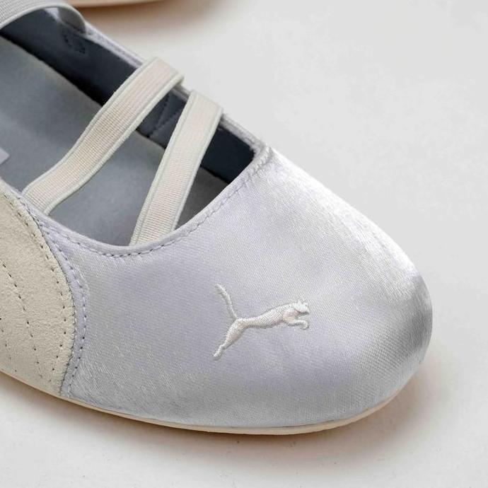 Puma Speedcat Ballet Silver Mist Warm White Satin Womens (100% Authentic)