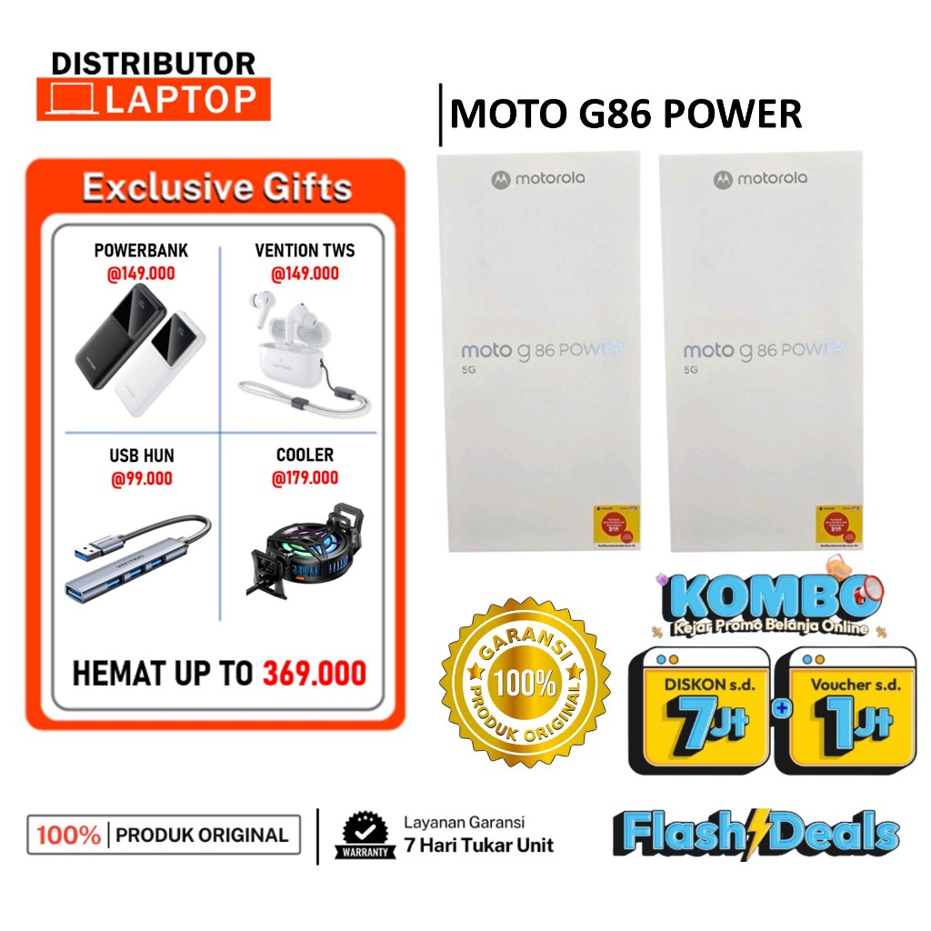 Motorola Moto G86 G67 G57 Power 5G 8/256GB X G06 Power 4G 4/128GB - handphone ponsel android resmi