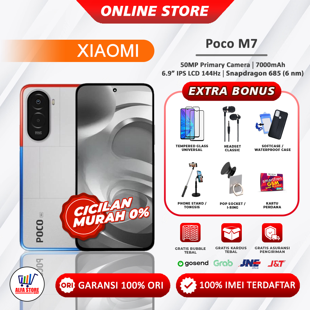 Xiaomi Poco M7 RAM 8/256GB pocophone m7 Garansi Resmi