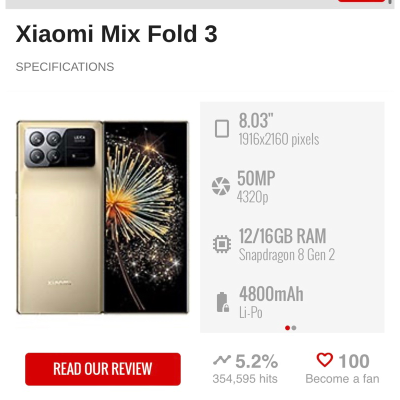 Jual Xiaomi Mix Fold 3 5G 16/512GB Snapdragon8 Gen2 New Inter | Shopee Indonesia