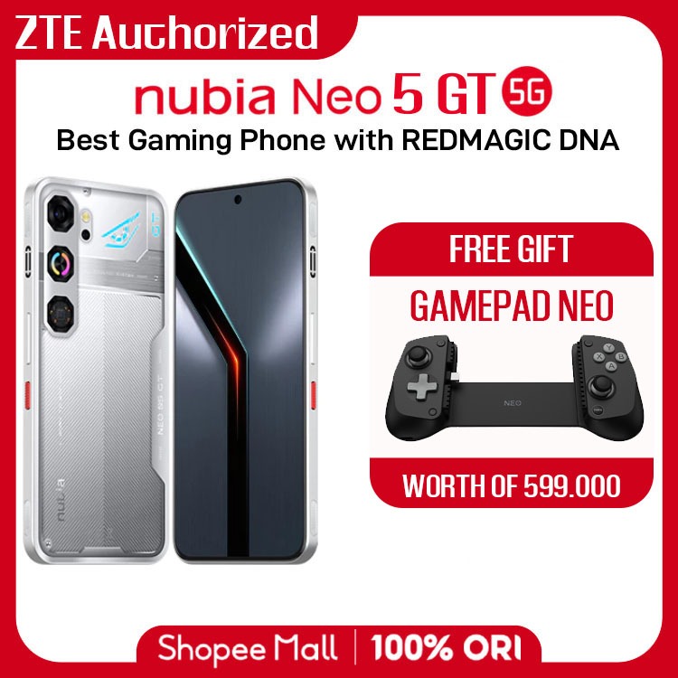 [FREE GAMEPAD] Nubia Neo 5 GT 12/256GB Garansi Resmi - Neo Trigger Gaming Phone 5G