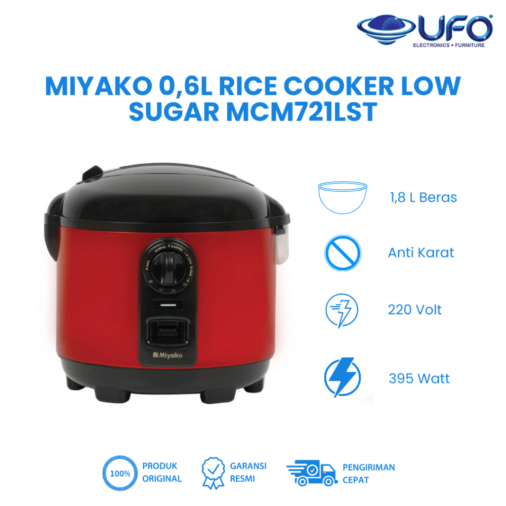 Jual Miyako 3 in 1 Magic Com Low Carbo 1.8 Liter MCM721LST | Shopee Indonesia