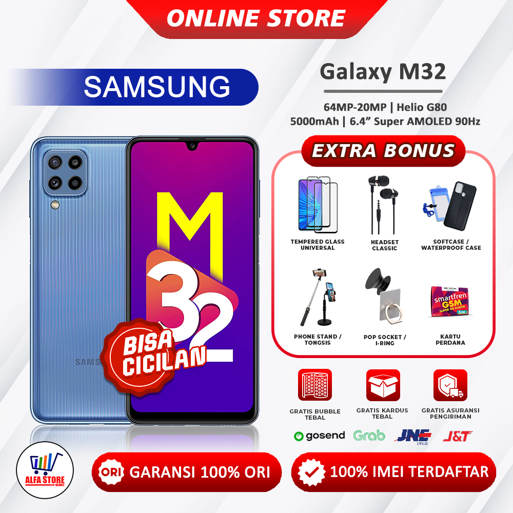 HP Samsung Galaxy M32 NFC Ram 6/128Gb Garansi Resmi