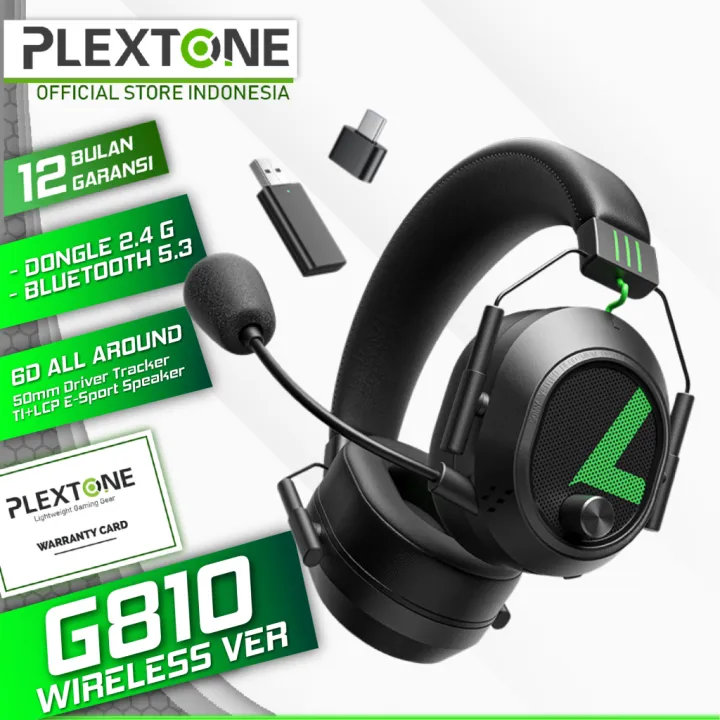 PLEXTONE G810 2.4G Gaming Headset Over-Ear Wireless Headphone Super Bass | Lazada Indonesia