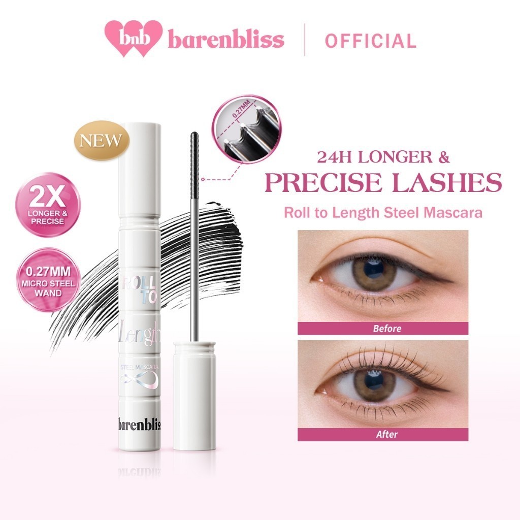[NEW ] BNB barenbliss Roll to Length Steel Mascara Maskara Waterproof Sweatproof & Smudgeproof 24 Jam Panjang & Lentik