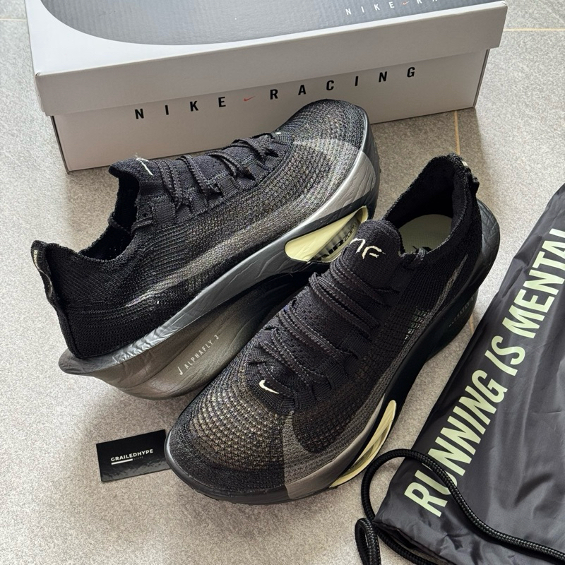 Nike Air Zoom Alphafly Next% 3 Black Olive Aura | HV6350 001 | Mens Running Shoes