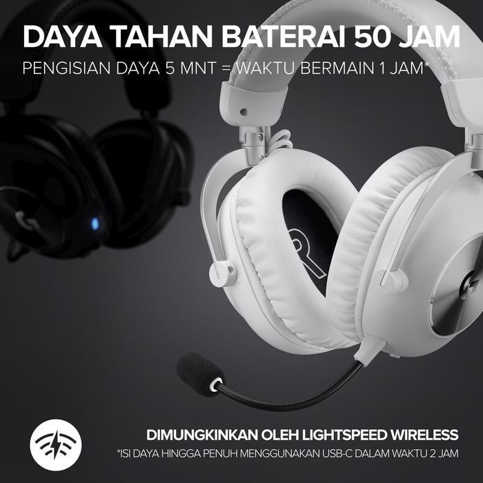 Logitech G PRO X 2 LIGHTSPEED Headset Gaming Wireless (Nirkabel) Bluetooth Mikrofon (Mic) Boom 7.1