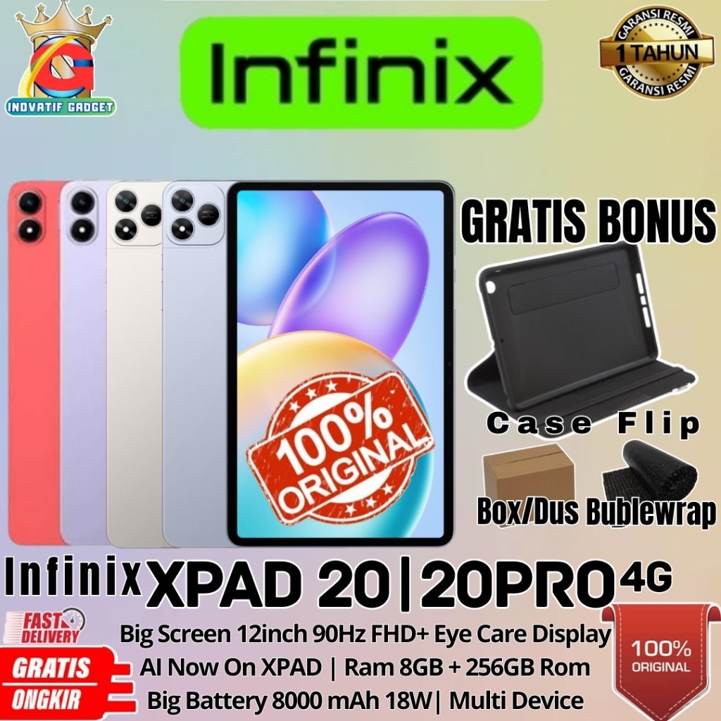TABLET BARU INFINIX XPAD 20 | XPAD 20PRO  8/256GB - 4/128GB Ram Upto 16GB GARANSI RESMI 100% ORIGINAL