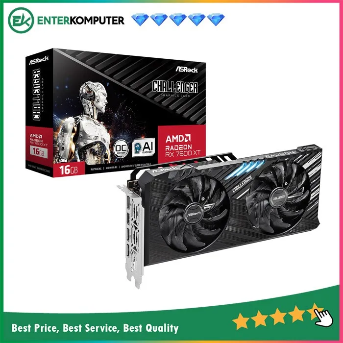 ASRock Radeon RX 7600 XT 16GB GDDR6 - Challenger 16G OC | Lazada Indonesia