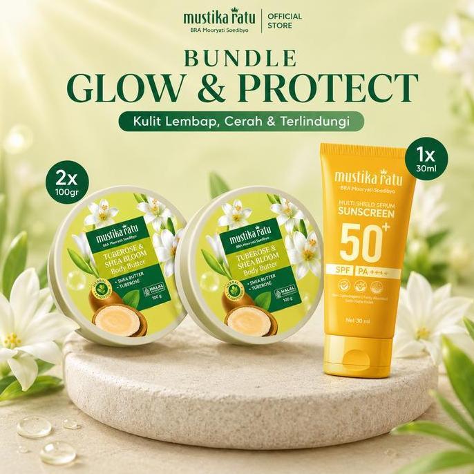 [Mustika Ratu] Body Butter Tuberose 2x100gr & Sunscreen Multi Shield Serum SPF 50+ PA++++ 30 ml