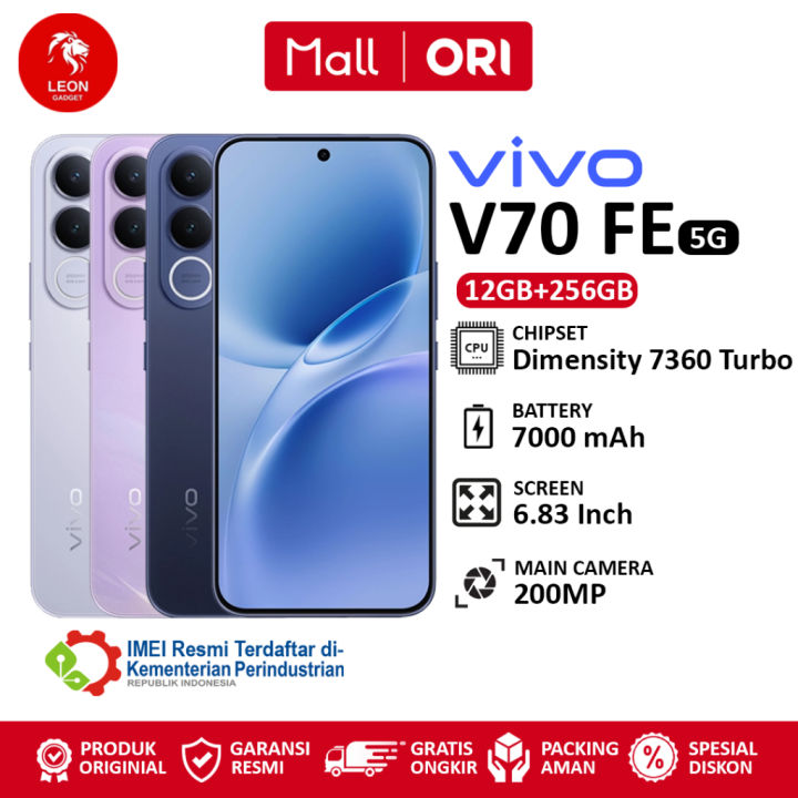 Vivo V70 FE 5G [12GB+256GB] - Garansi Resmi 1 Tahun | Lazada Indonesia
