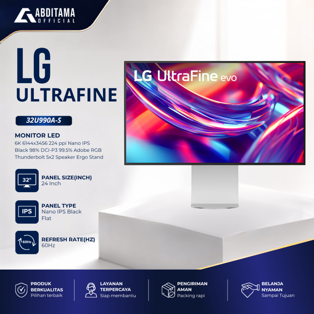 Jual LG UltraFine 32U990A-S 32 inch 6K 6144x3456 224 ppi Nano IPS Black 99.5%Adobe RGB Thunderbolt 5 Ergo | Shopee Indonesia