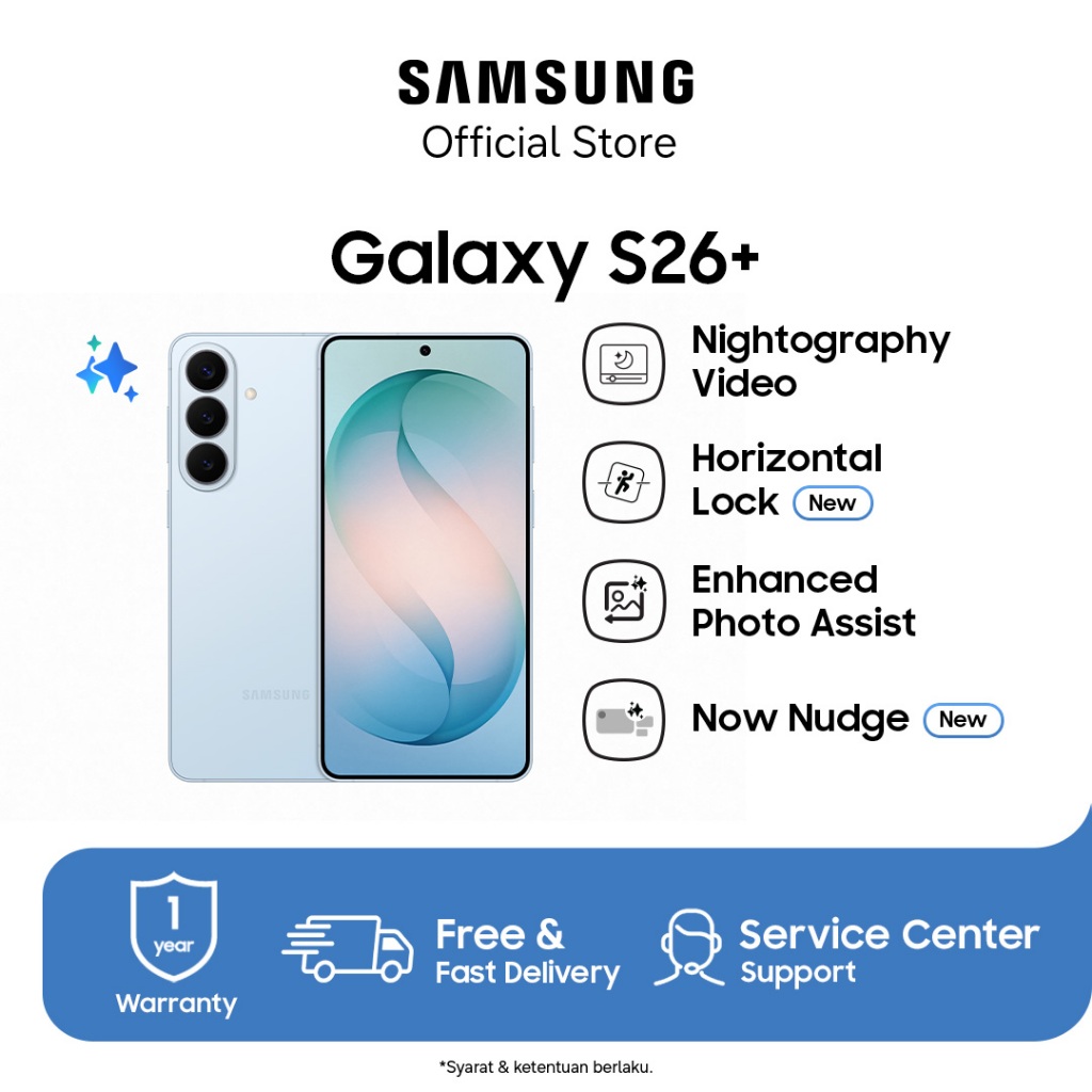 Samsung Galaxy S26+ 12/512GB - Sky Blue | Hp AI | Photo Assist | 4900 mAh