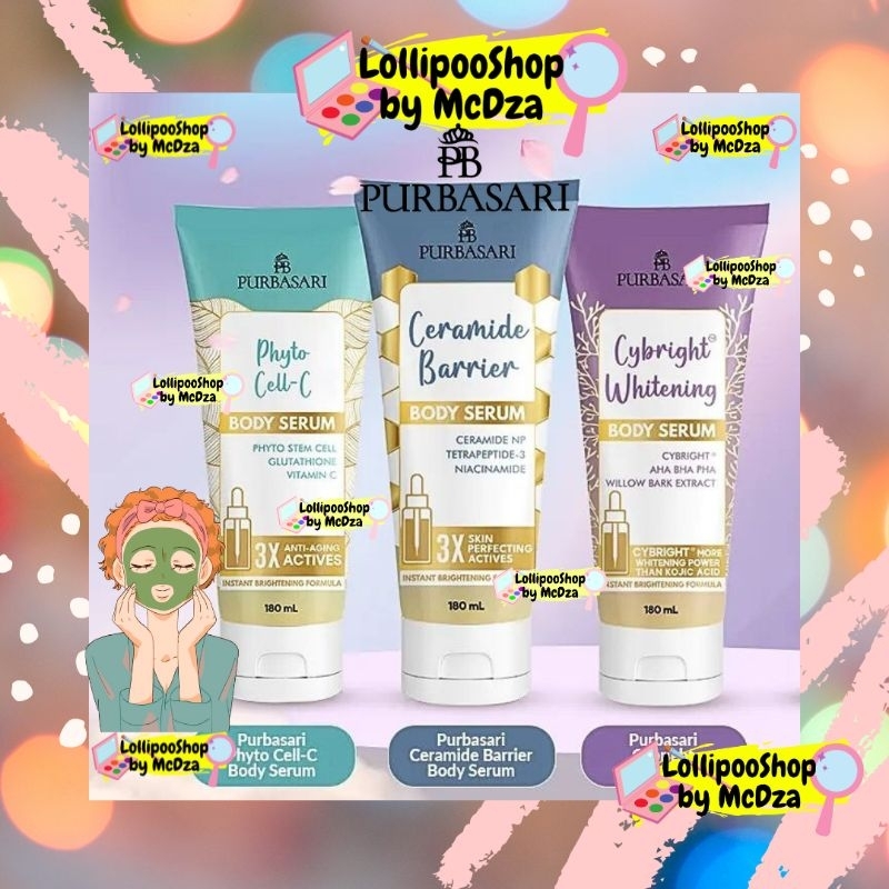 ❤ LollipooShop ❤ PURBASARI Body Serum 180ml - Phyto Cell | Cybright | Ceramide Barrier.