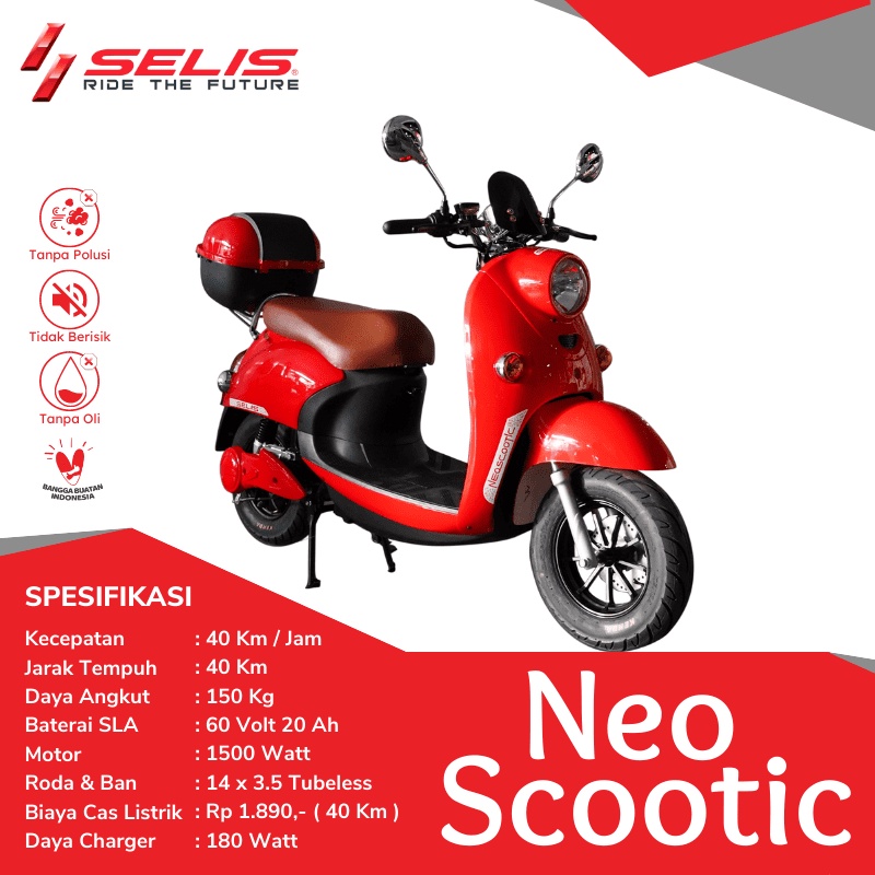 Jual Sepeda Motor listrik Selis Neo Scootic | Shopee Indonesia