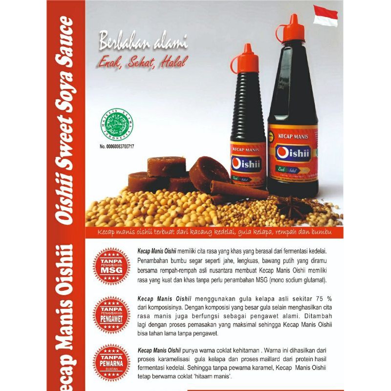 Jual Kecap oishii / kecap non msg / kecap manis organik / kecap sehat | Shopee Indonesia