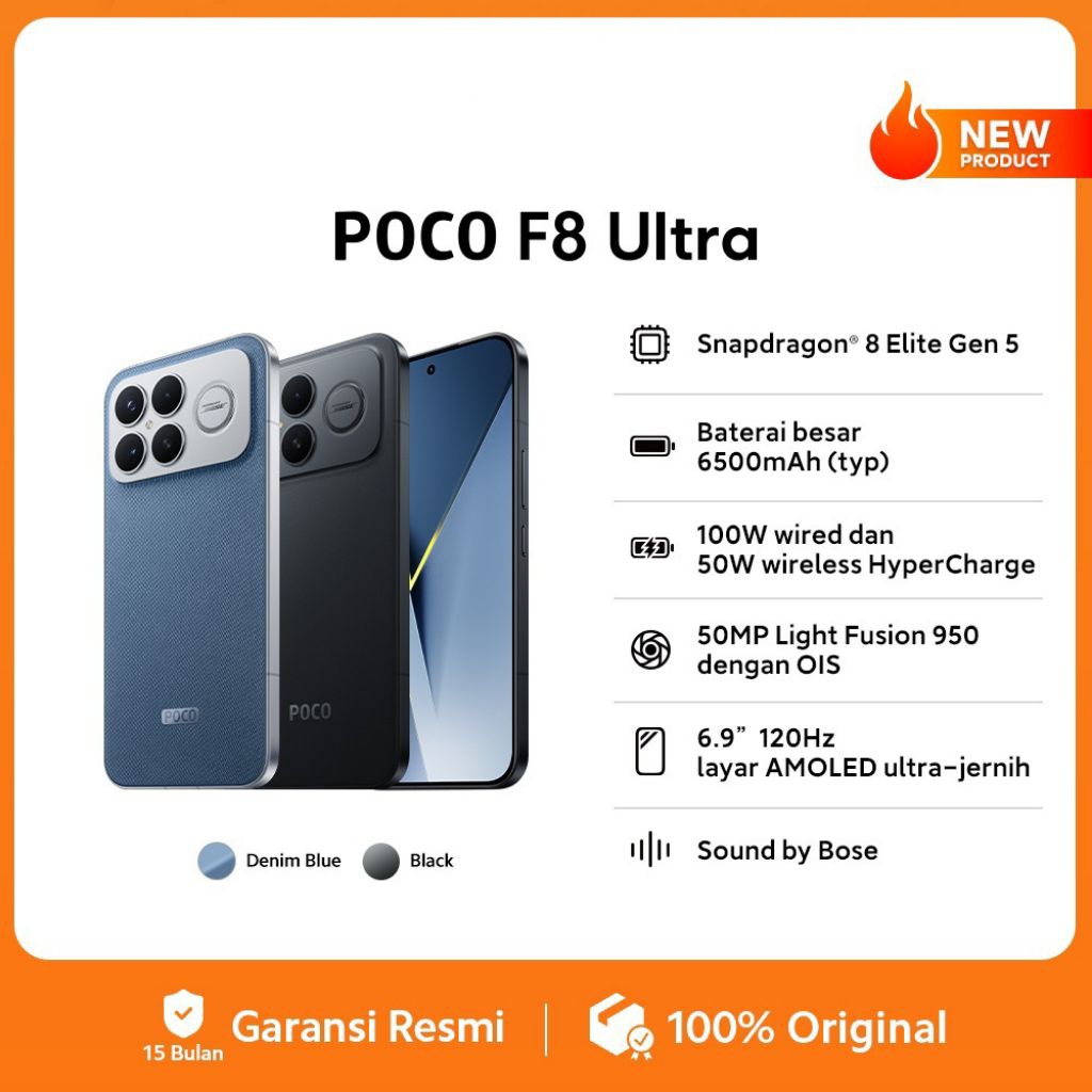 POCO F8 Ultra 16/512GB Garansi Resmi