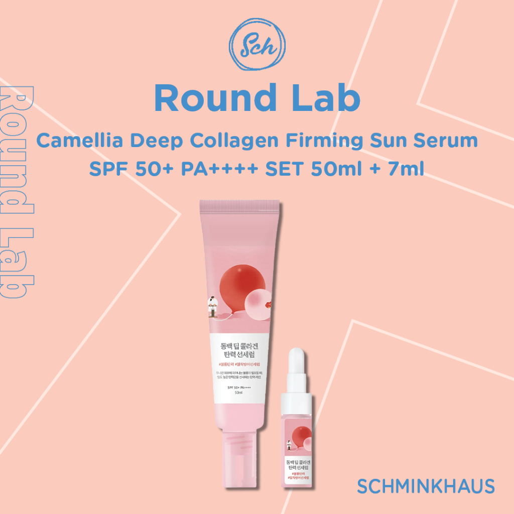 Jual ROUND LAB Camellia Deep Collagen Firming Sun Serum SPF 50+ PA++++ ( SET 50ml + 7ml / 7ml ) | Shopee Indonesia