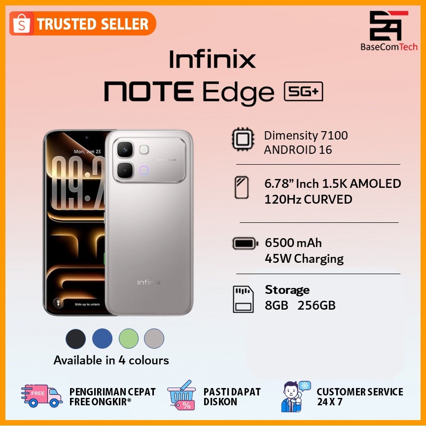 Infinix Note Edge 8/256 6.78 inch AMOLED 6500mAh 45w GARANSI RESMI