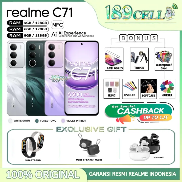 REALME C71 4/128GB 6/128GB 8/128GB - REALME C71 NFC GARANSI RESMI REALME INDONESIA | Lazada Indonesia