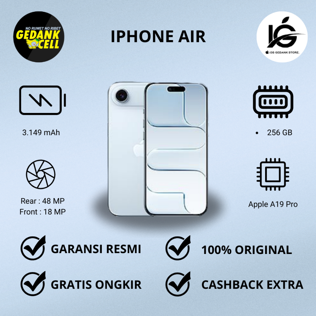 IPHONE AIR NEW GARANSI RESMI