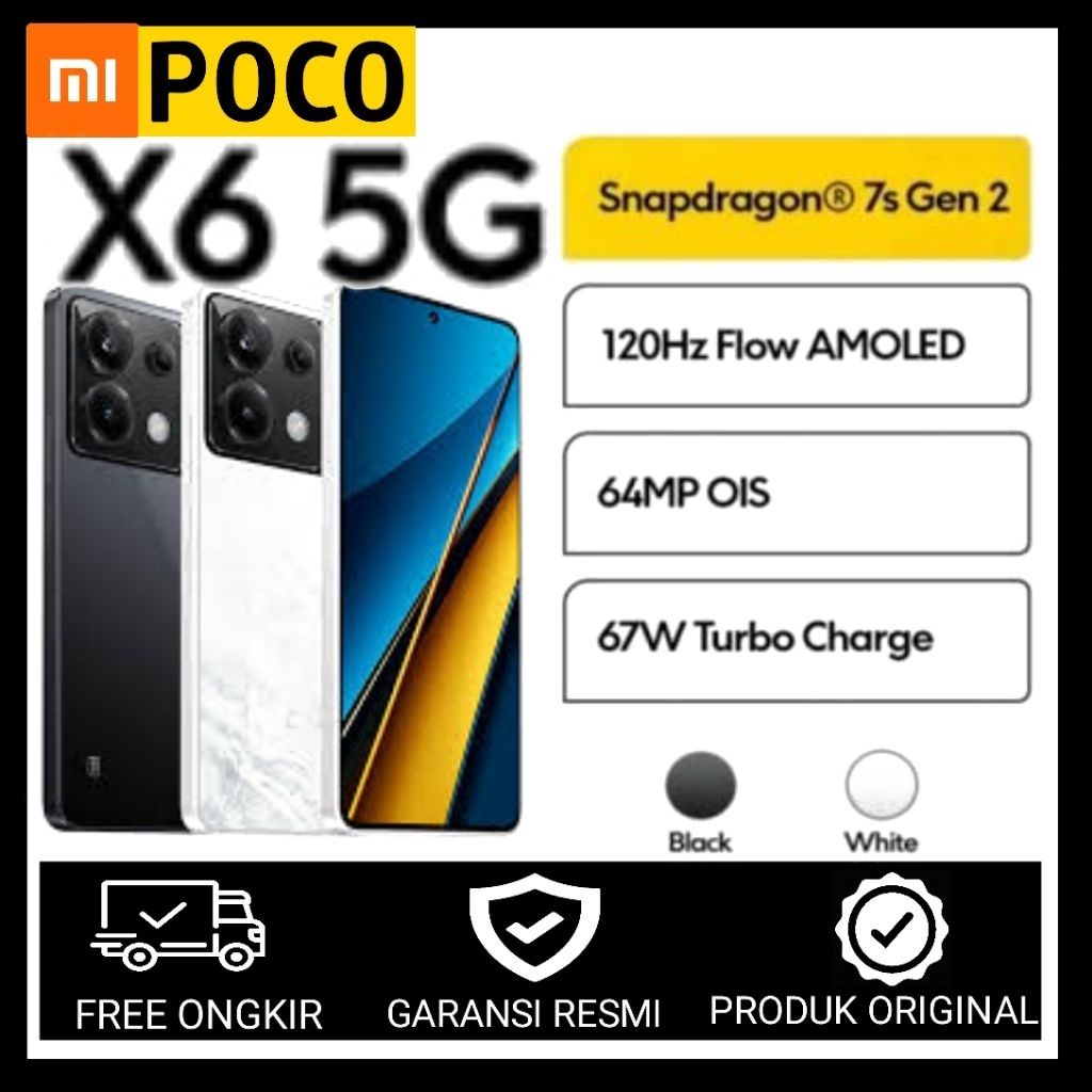 Xiaomi Poco X6 5G 12/256GB Garansi resmi Xiaomi Indonesia