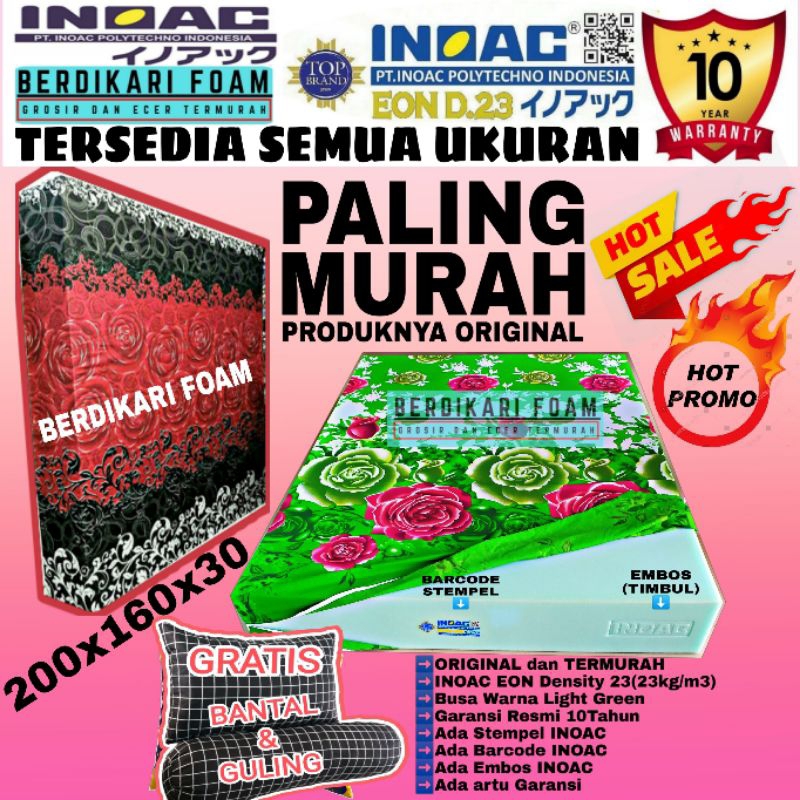 Kasur busa INOAC 200x160x30 tife EON LG D23 garansi 10th termurah