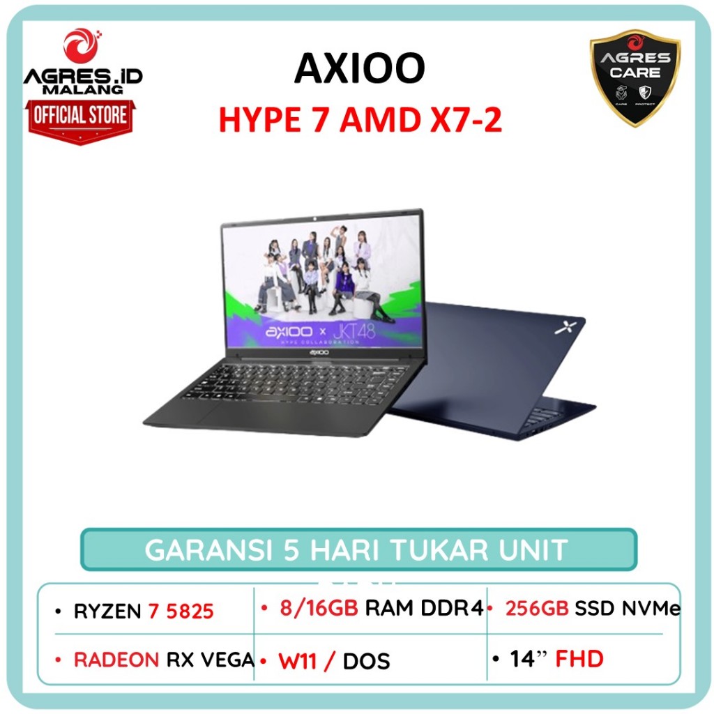 AXIOO HYPE 7 AMD X8-1 RYZEN 7 6800H 16GB 512GB W11 14" FHD IPS BLIT