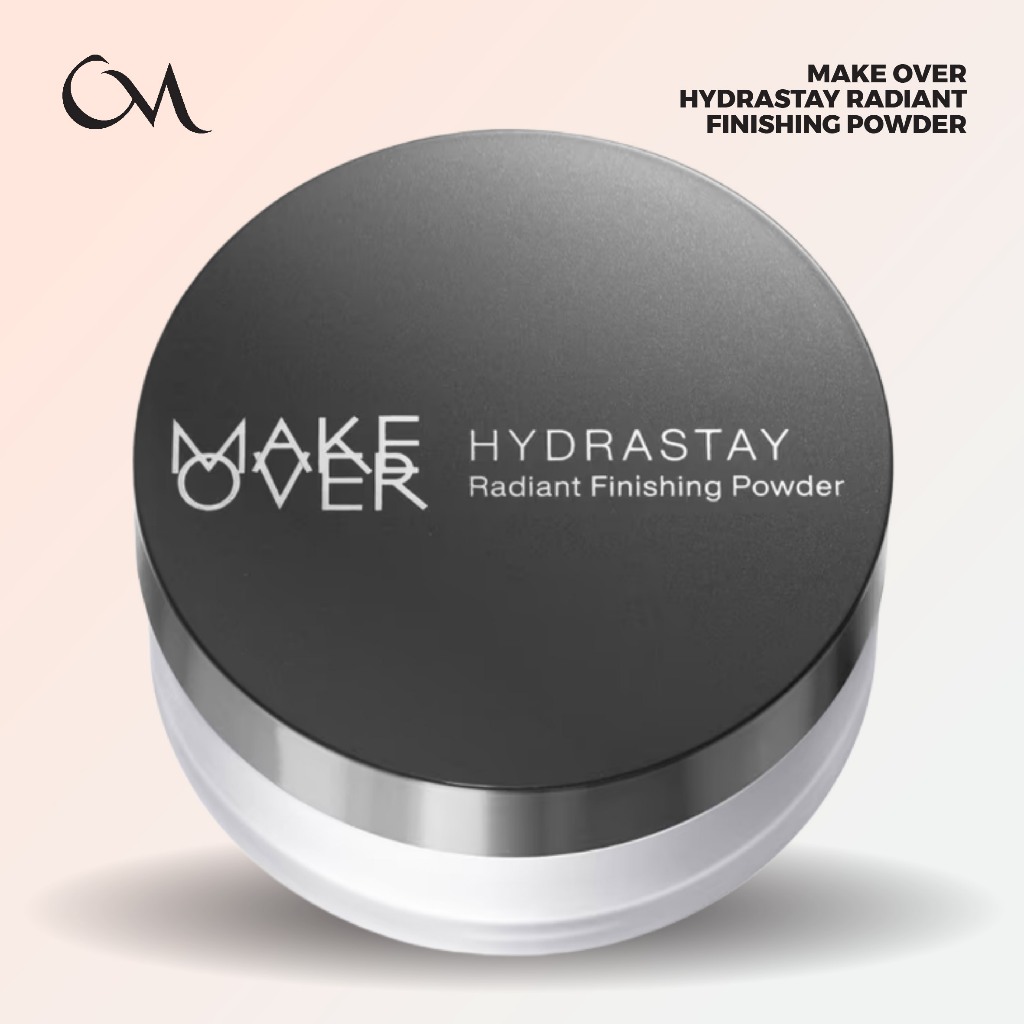 Make Over Hydrastay Radiant Finishing Powder Bedak Tabur Oil Control Natural Glow Setting Powder
